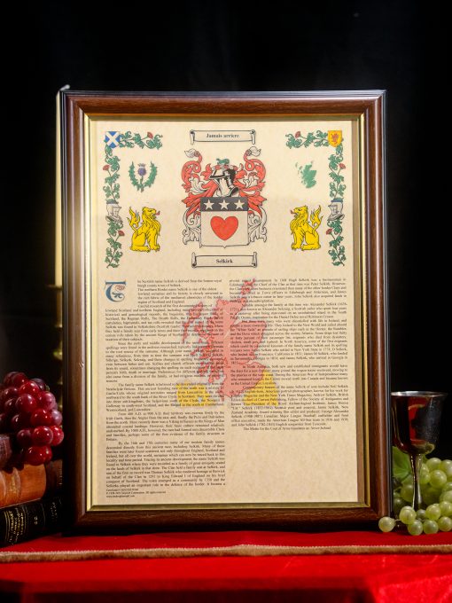 Personalised Surname History Print