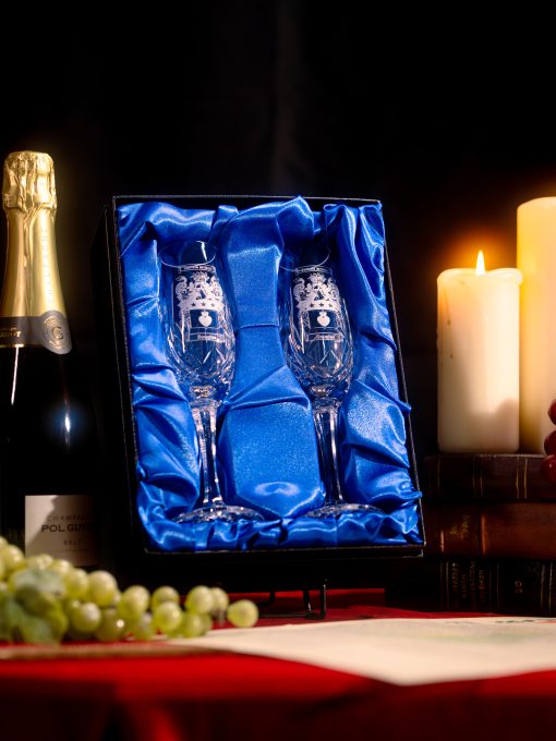 Set of Crystal Champagne Flutes - Image 2