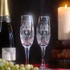 Set of Crystal Champagne Flutes