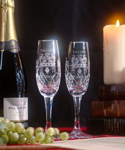 Set of Crystal Champagne Flutes